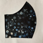 Black Blue Twigs Batik